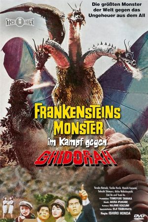 Image Frankensteins Monster im Kampf gegen Ghidorah